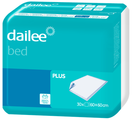 DAILEE Bed Plus 60x60 cm paklotai, 30 vnt.