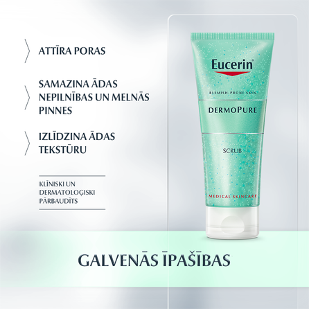 EUCERIN DermoPure į aknę linkusiai odai šveitiklis, 100 ml