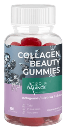 ACORUS BALANCE Collagen Beauty Gummies guminukai, 60 vnt.