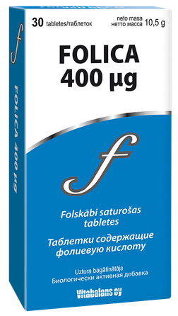 VITABALANS Folica 400 µg tabletės, 30 vnt.