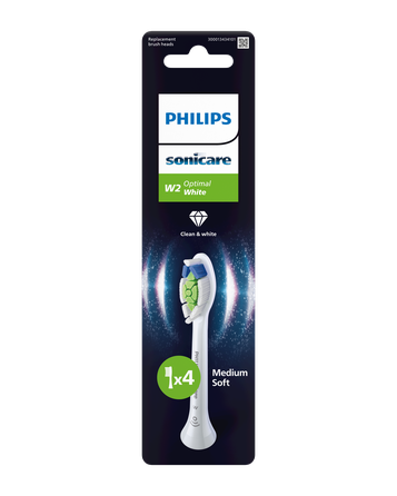 PHILIPS Sonicare Optimal White (baltas) elektrinių dantų šepetėlių galvutės, 4 vnt.