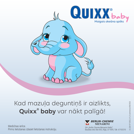 QUIXX  kūdikiams ir vaikams nosies lašai, 10 ml