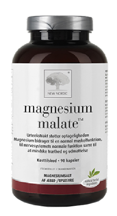 NEW NORDIC Magnesium Malate  kapsulės, 90 vnt.