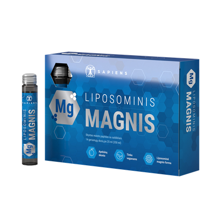 SAPIENS Liposomal Magnesium ampulės, 25 ml