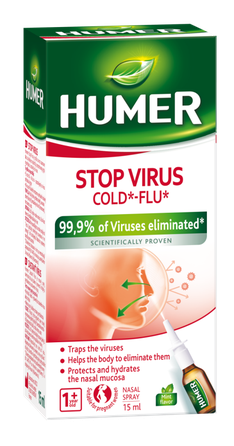 HUMER STOP VIRUS, nuo 1 m.,  nosies purškalas, 15 ml