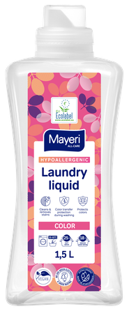 MAYERI Color hipoalerginis tamsiems ir spalvotiems drabužiams skalbimo skystis, 1500 ml