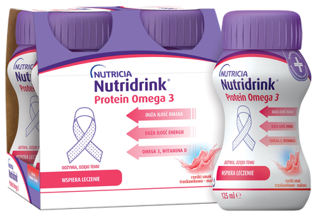 NUTRICIA Protein Omega 3 Cool Berry gėrimas, 4 vnt.