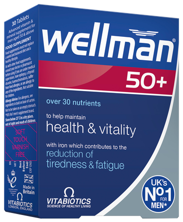 WELLMAN   50+ tabletės, 30 vnt.