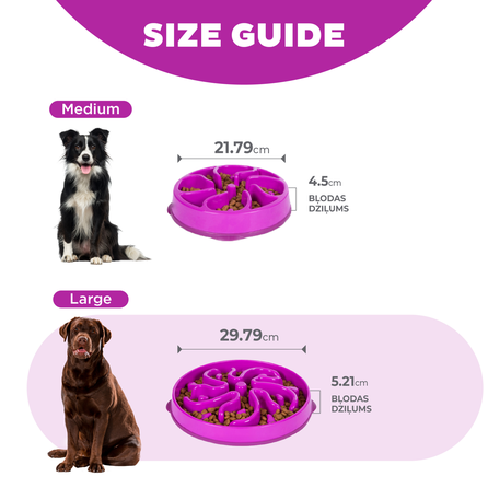 OUTWARD HOUND Fun Feeder Flower, L, violetinis dubenėlis, 1 vnt.
