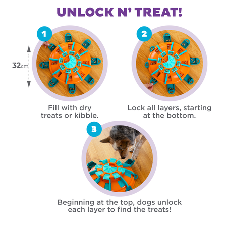 OUTWARD HOUND Tower Of Treats, oranžinis žaislas, 1 vnt.