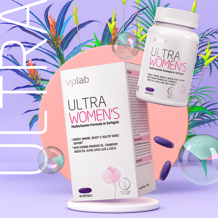 VPLAB Ultra Women's Multivitamin Formula minkštos gelio kapsulės, 90 vnt.