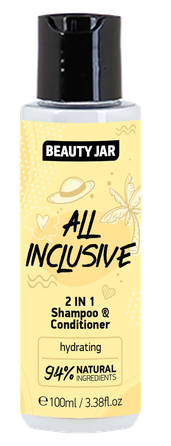 BEAUTY JAR 2in1 All Inclusive, drėkinantis šampūnas-kondicionierius, 100 ml