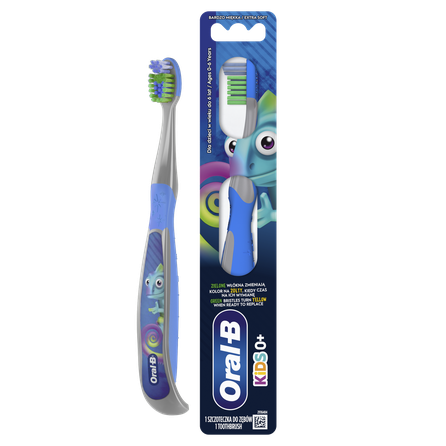 ORAL-B Kids 0-6y, ypatingai minkštas dantų šepetėlis, 1 vnt.