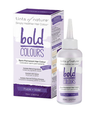 TINTS OF NATURE Bold Colours Purple plaukų dažai, 70 ml
