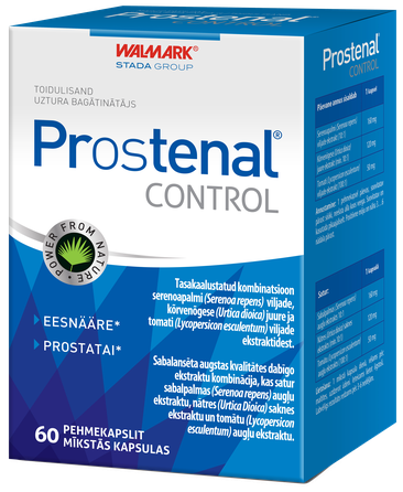 PROSTENAL Control prostatos funkcijai palaikyti minkštos gelio kapsulės, 60 vnt.