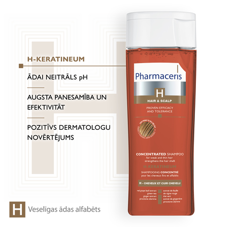PHARMACERIS H-Keratineum šampūnas, 250 ml