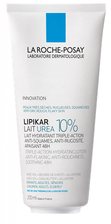LA ROCHE-POSAY Lipikar Lait Urea 10% kūno losjonas, 200 ml
