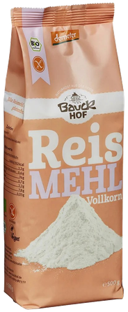 BAUCK HOF pilno grūdo, ryžių miltų, 500 g