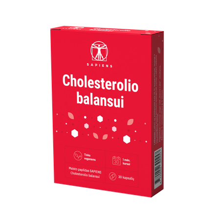 SAPIENS Cholesterolio Balansui dengtos tabletės, 30 vnt.