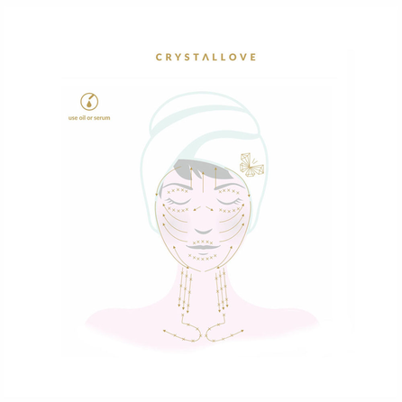 CRYSTALLOVE Face Cupping Set - Rose veido masažo rinkinys, 1 vnt.
