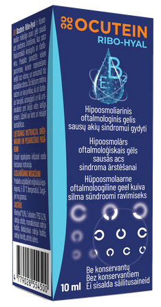 OCUTEIN   Ribo-Hyal paakių gelis, 10 ml