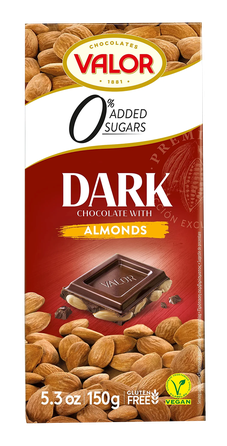 VALOR su saldikliais ir migdolais šokoladas, 150 g
