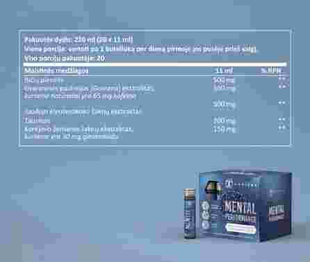 SAPIENS Mental Performance ampulės, 11 ml