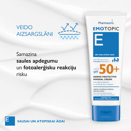 PHARMACERIS E Emotopic SPF 50+ kremas, 75 ml