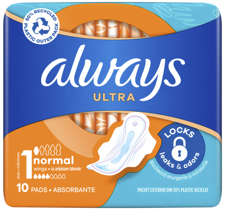 ALWAYS  Ultra Normal higieniniai paketai, 10 vnt.
