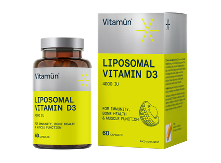 VITAMUN Liposomal Vitamin D3 kapsulės, 60 vnt.