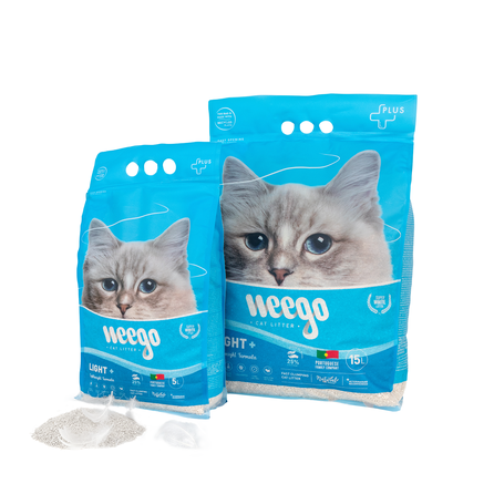 WEEGO LIGHT+ 5L cementuojantis smėlis katės tualetui, 5 L