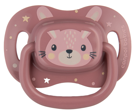 CANPOL BABIES Cute Animals 18+ mėn, rausvas čiulptukas, 1 vnt.