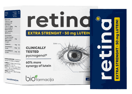BIOFARMACIJA Retina  EXTRA STRENGHT paketėliai, 28 vnt.