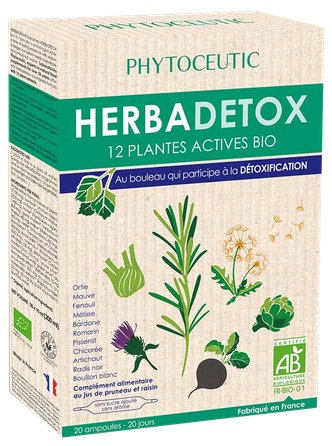 PHYTOCEUTIC Herbadetox 12 augalų ampulės, 20 vnt.