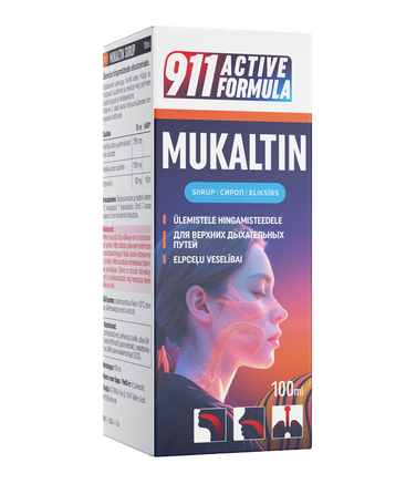 911 Active Formula Herbal Mukaltin  eliksyras, 100 ml
