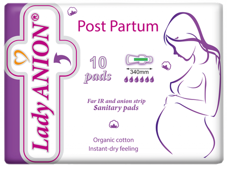 LADY ANION Post Partum higieniniai paketai, 10 vnt.