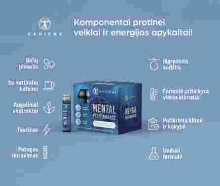 SAPIENS Mental Performance ampulės, 11 ml