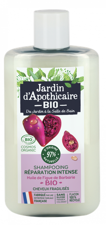 JARDIN D'APOTHICAIRE Su regeneruojančiu, ekologišku dygliuotųjų kriaušių aliejumi šampūnas, 250 ml