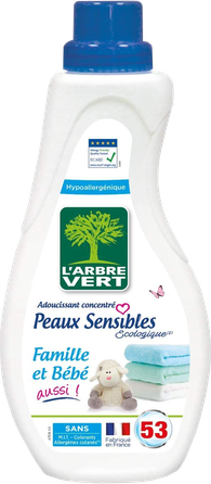 LARBRE VERT Sensitive jautriai odai skalbinių minkštiklis, 800 ml