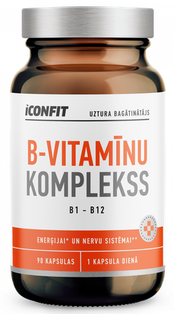 ICONFIT Vitamin B Complex B1-B12 kapsulės, 90 vnt.