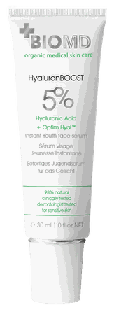 BIOMD Boost Instant Youth su hialurono rūgštimi serumas, 30 ml