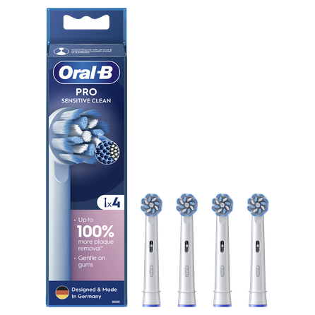 ORAL-B Sensitive Clean Pro elektrinių dantų šepetėlių galvutės, 4 vnt.
