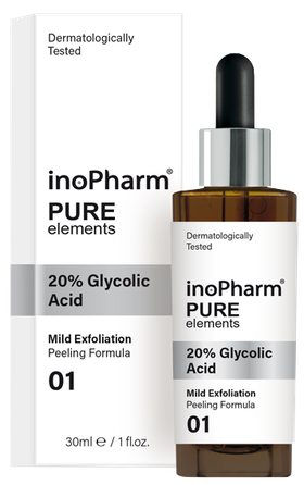 INOPHARM 20% Glycolic Acid šveitiklis, 30 ml