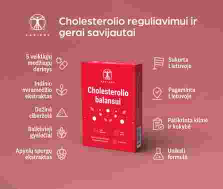 SAPIENS Cholesterolio Balansui dengtos tabletės, 30 vnt.