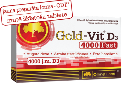 OLIMP LABS Gold Vit D3 4000 tabletės, 30 vnt.