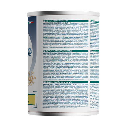 FORZA10  Diet, briediena su ryžiais, šunims šlapias maistas, 400 g