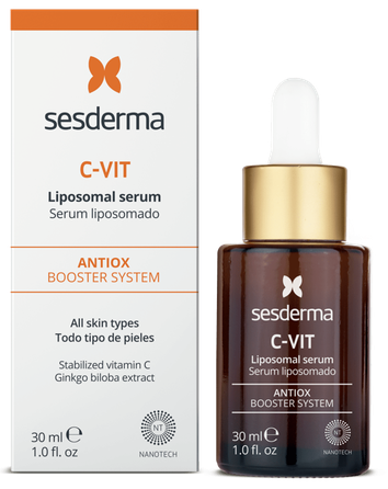 SESDERMA C-Vit Liposomal, švytėjimo suteikiantis, sausai odai serumas, 30 ml