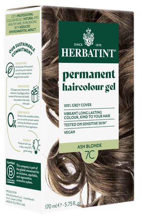 HERBATINT 7C Ash Blonde plaukų dažai, 170 ml