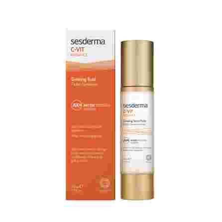 SESDERMA C-Vit Radiance Glowing, spindesio ir švytėjimo suteikiantis fluidas, 50 ml