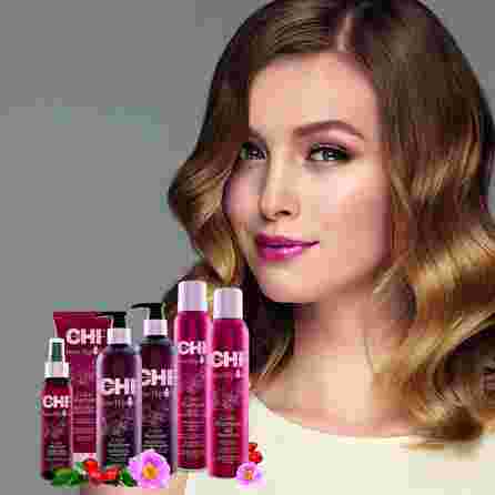 CHI Rose Hip Oil atstatanti dažytų plaukų kaukė, 237 ml